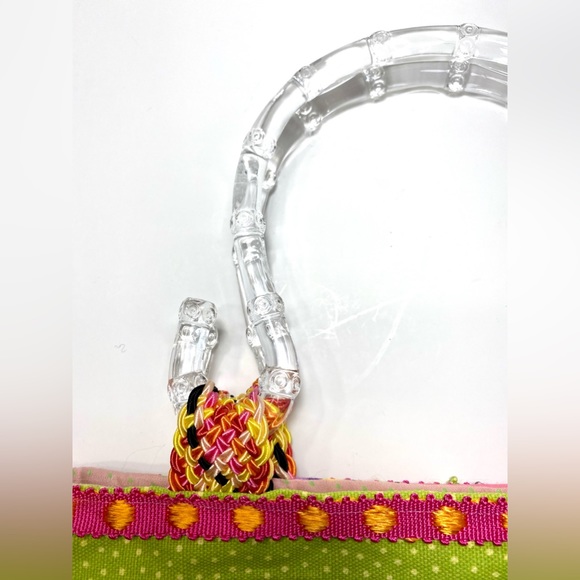 Cat Feline Canvas Multicolor Tote Bag Purse Embroidered Beads from Rose Clear - Picture 6 of 9